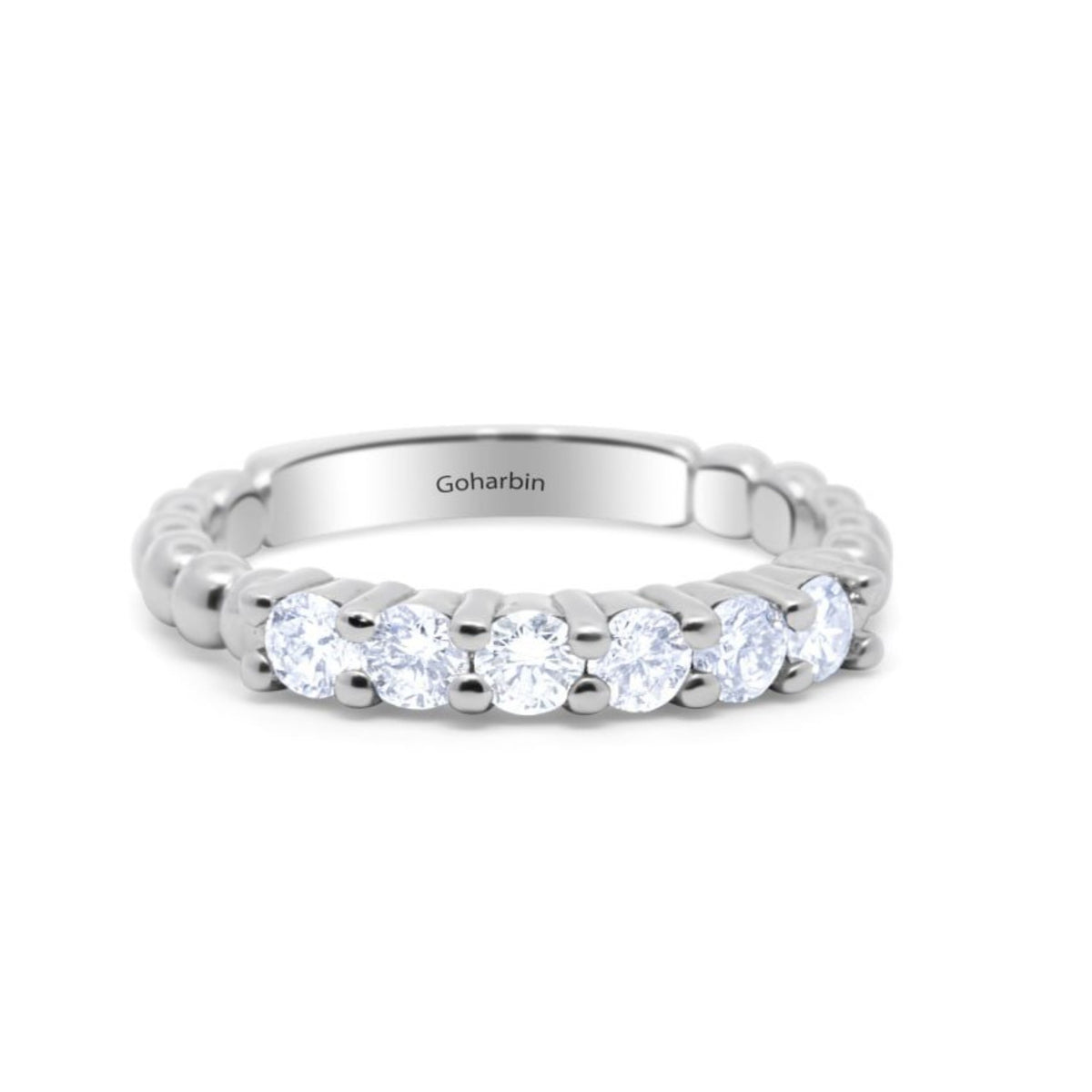 Half-Eternity Diamond Ring set in 14k Gold - 1ctw
