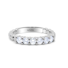 Half-Eternity Diamond Ring set in 14k Gold - 1ctw