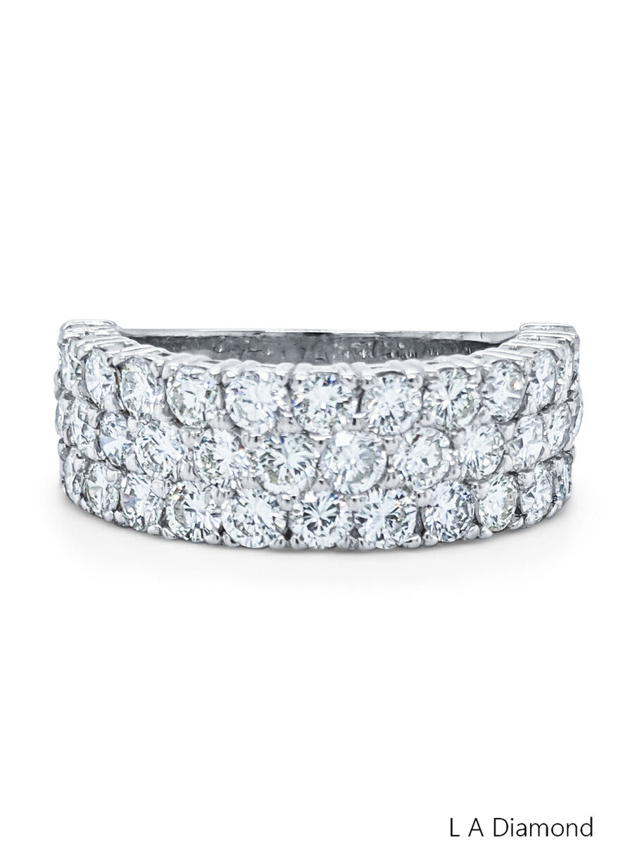 14K Gold Diamond Round Cut Wedding Ring 3.06c