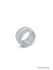14K White Gold Round Diamond Statement Ring (1.60 ct)