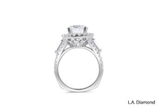 Round Brilliant Cut Lab-Grown Diamond with Split Shank Engagement Ring