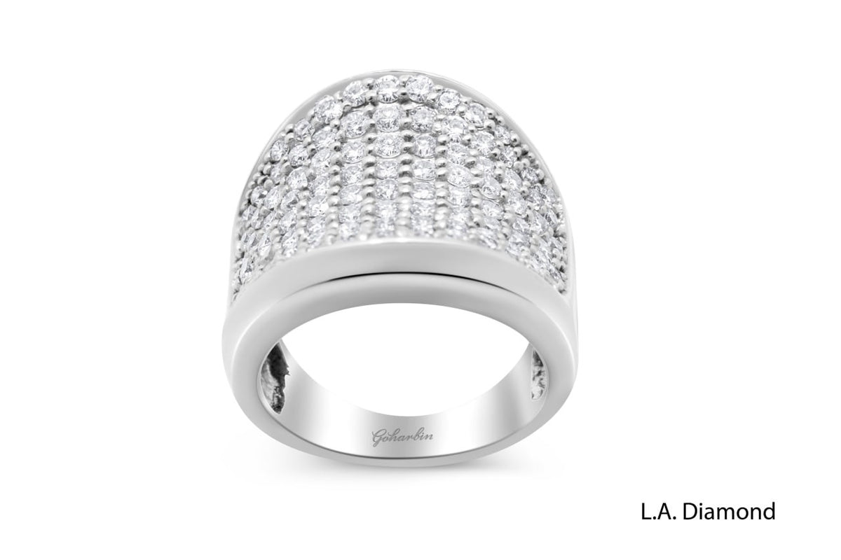 3.2ct Round Brilliant Diamond 14k White Gold Ring