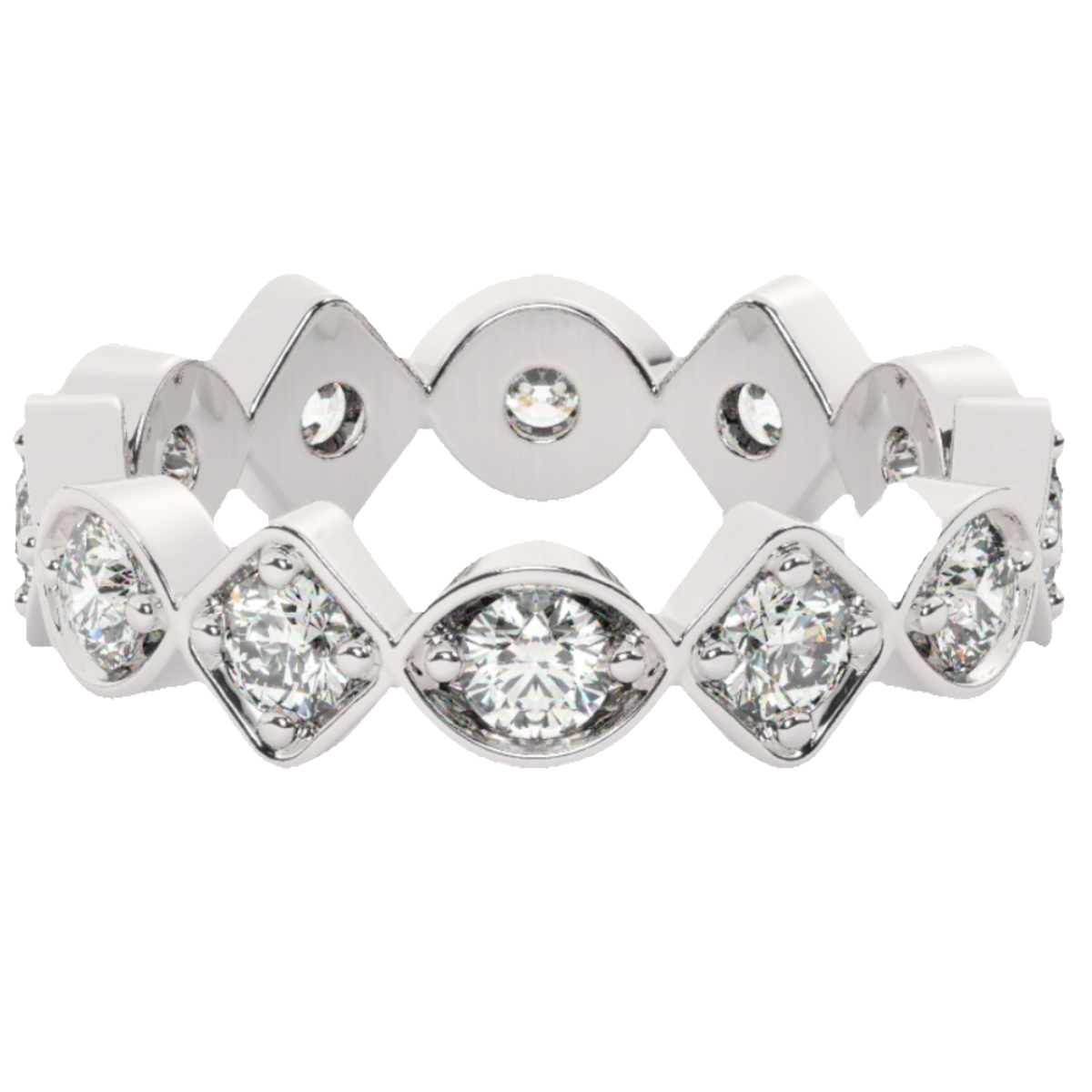 14K Gold Diamond Round Cut Wedding Ring 1.20c
