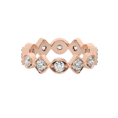 14K Gold Diamond Round Cut Wedding Ring 1.20c
