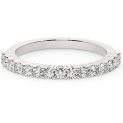 18K Gold Diamond Round Cut Wedding Ring .68c