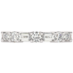 18K Gold Diamond Round Cut Wedding Ring 1.43c