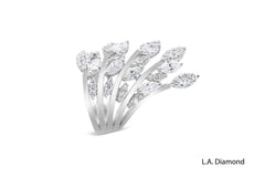 18k White Gold Diamond Marquise Cut Ring 2.55c