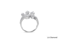 18k White Gold Diamond Marquise Cut Ring 2.78c