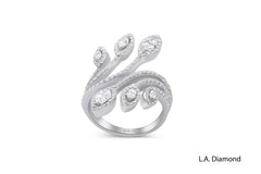 18k White Gold Diamond Marquise Cut Ring 2.78c