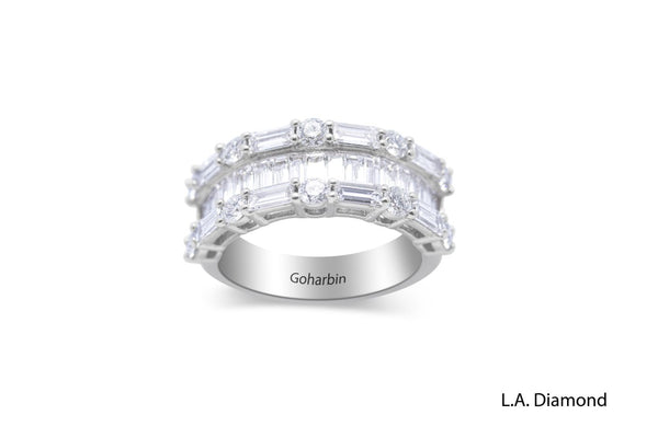 18k White Gold Diamond  Ring - LA DIAMOND
