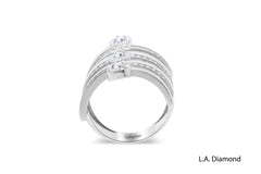 14k White Gold Diamond Round Cut Ring 1.10c