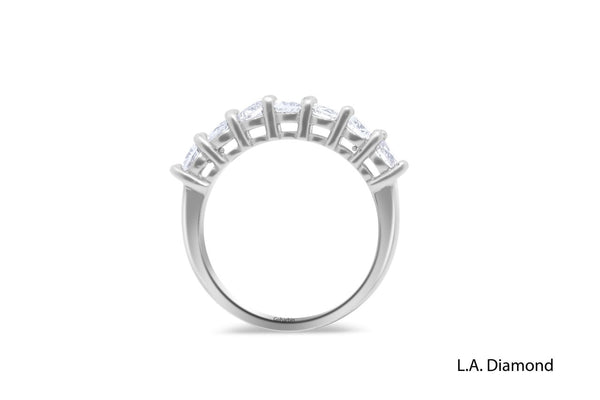 1.55 ctw Round Brilliant Diamond Engagement Ring Set in 14k Gold - 7 Stone Diamond Ring - RD747