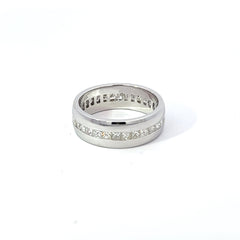14K White Gold Men's Diamond Eternity Band
