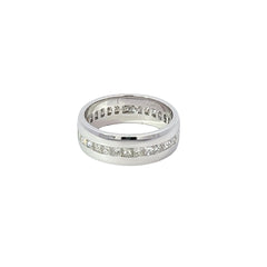 14K White Gold Men's Diamond Eternity Band