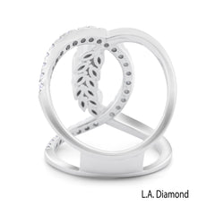 14K White Gold Marquise Diamond Sweep Fashion Ring (1.50 ct)