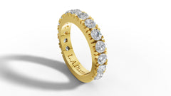 2.5ct Round Cut Diamond Half Eternity Wedding Band - Set in 14k Gold