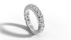 2.5ct Round Cut Diamond Half Eternity Wedding Band - Set in 14k Gold
