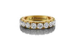 2.5ct Round Cut Diamond Half Eternity Wedding Band - Set in 14k Gold