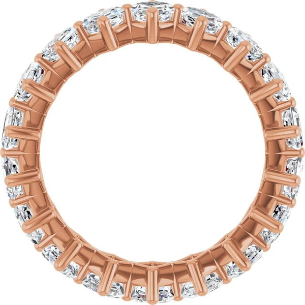 Asscher Cut Diamond Shared-Prong Eternity Band in 14K Gold