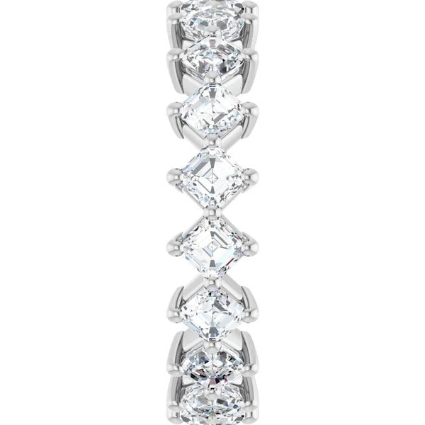 Asscher Cut Diamond Shared-Prong Eternity Band in 14K Gold