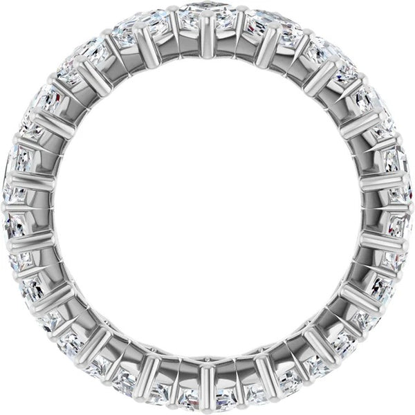 Asscher Cut Diamond Shared-Prong Eternity Band in 14K Gold