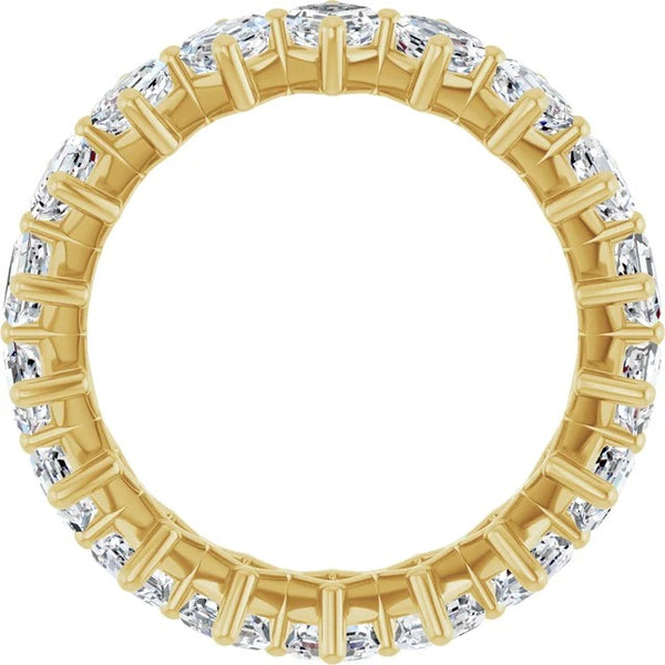 Asscher Cut Diamond Shared-Prong Eternity Band in 14K Gold