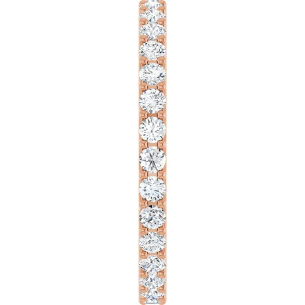 Round Diamond Zig-Zag Eternity Band in 14K Gold