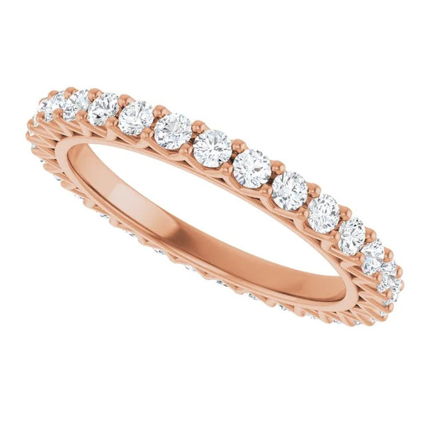 Round Diamond Zig-Zag Eternity Band in 14K Gold