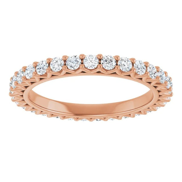 Round Diamond Zig-Zag Eternity Band in 14K Gold