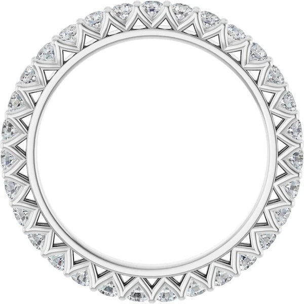 Round Diamond Zig-Zag Eternity Band in 14K Gold