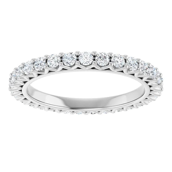 Round Diamond Zig-Zag Eternity Band in 14K Gold