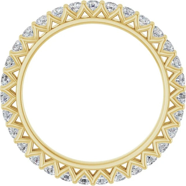 Round Diamond Zig-Zag Eternity Band in 14K Gold