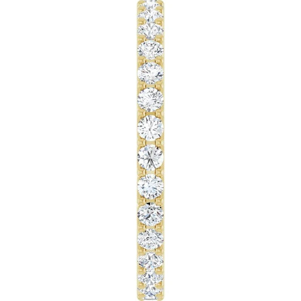 Round Diamond Zig-Zag Eternity Band in 14K Gold