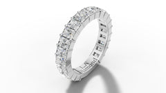 3.5ct Emerald Cut Half-Eternity Wedding Band Set in 14k Gold
