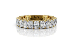 3.5ct Emerald Cut Half-Eternity Wedding Band Set in 14k Gold