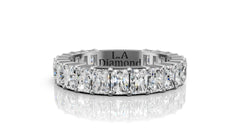 3.5ct Emerald Cut Half-Eternity Wedding Band Set in 14k Gold