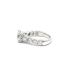 14k White Gold Diamond Round Cut Engagement Ring