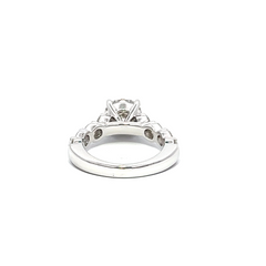 14k White Gold Diamond Round Cut Engagement Ring