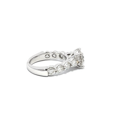 14k White Gold Diamond Round Cut Engagement Ring