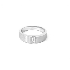 14K White Gold Diamond Baguette Cut Wedding Band