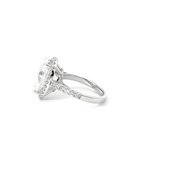 White Gold Diamond Pear And Round Cut Engagement Ring