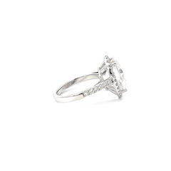White Gold Diamond Pear And Round Cut Engagement Ring