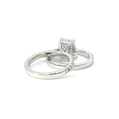 14K White Gold  Radiant Cut Diamond Engagement Ring