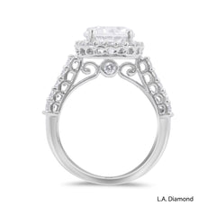 14K White Gold Halo-Style Engagement Ring