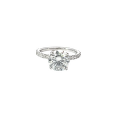 14k White Gold Diamond Round Cut Infinity Engagement Ring