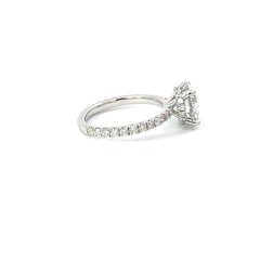 14k White Gold Diamond Round Cut Infinity Engagement Ring
