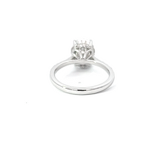 14k White Gold Diamond Round Cut  Engagement Ring - LA DIAMOND