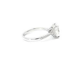 14k White Gold Diamond Round Cut  Engagement Ring - LA DIAMOND