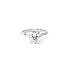 14k White Gold Diamond Round Cut  Engagement Ring - LA DIAMOND