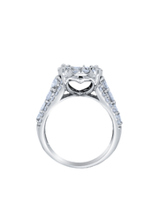 14k White Gold Diamond Round Cut Engagement Ring 2.35c - LA DIAMOND